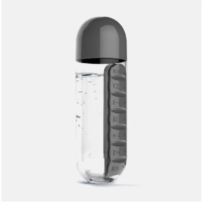 Smart Shopper Water Bottle With Pill Organizer™️