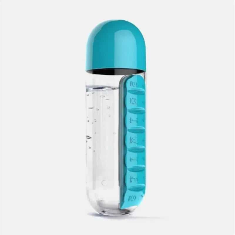 Smart Shopper Water Bottle With Pill Organizer™️