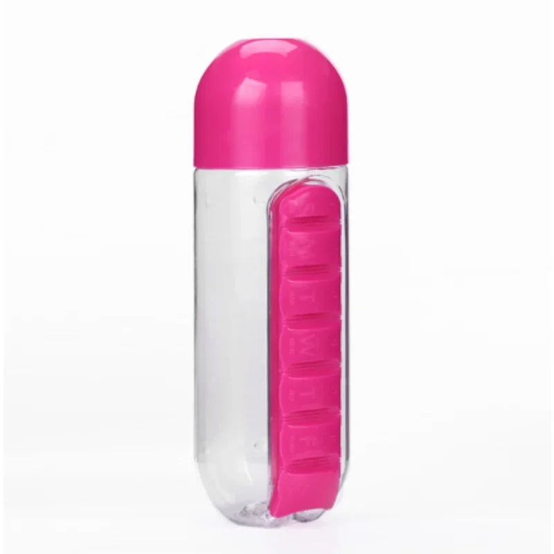 Smart Shopper Water Bottle With Pill Organizer™️