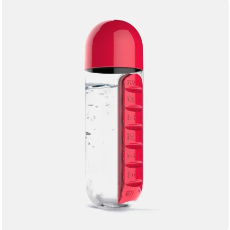 Smart Shopper Water Bottle With Pill Organizer™️